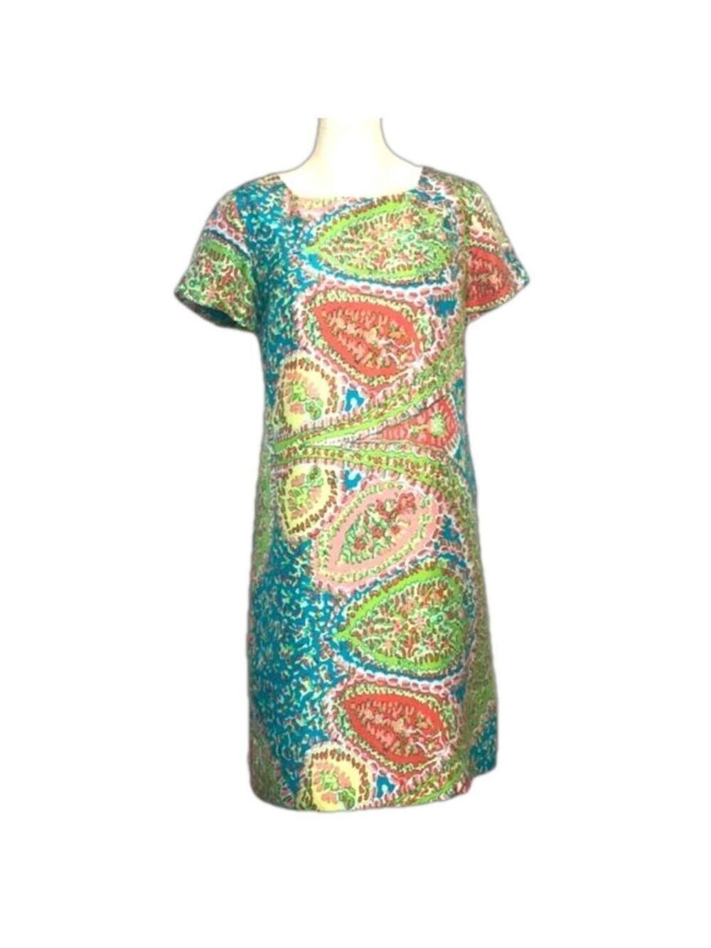 NWOT Talbots Pastel Paisley Print Midi Dress Sz 4P